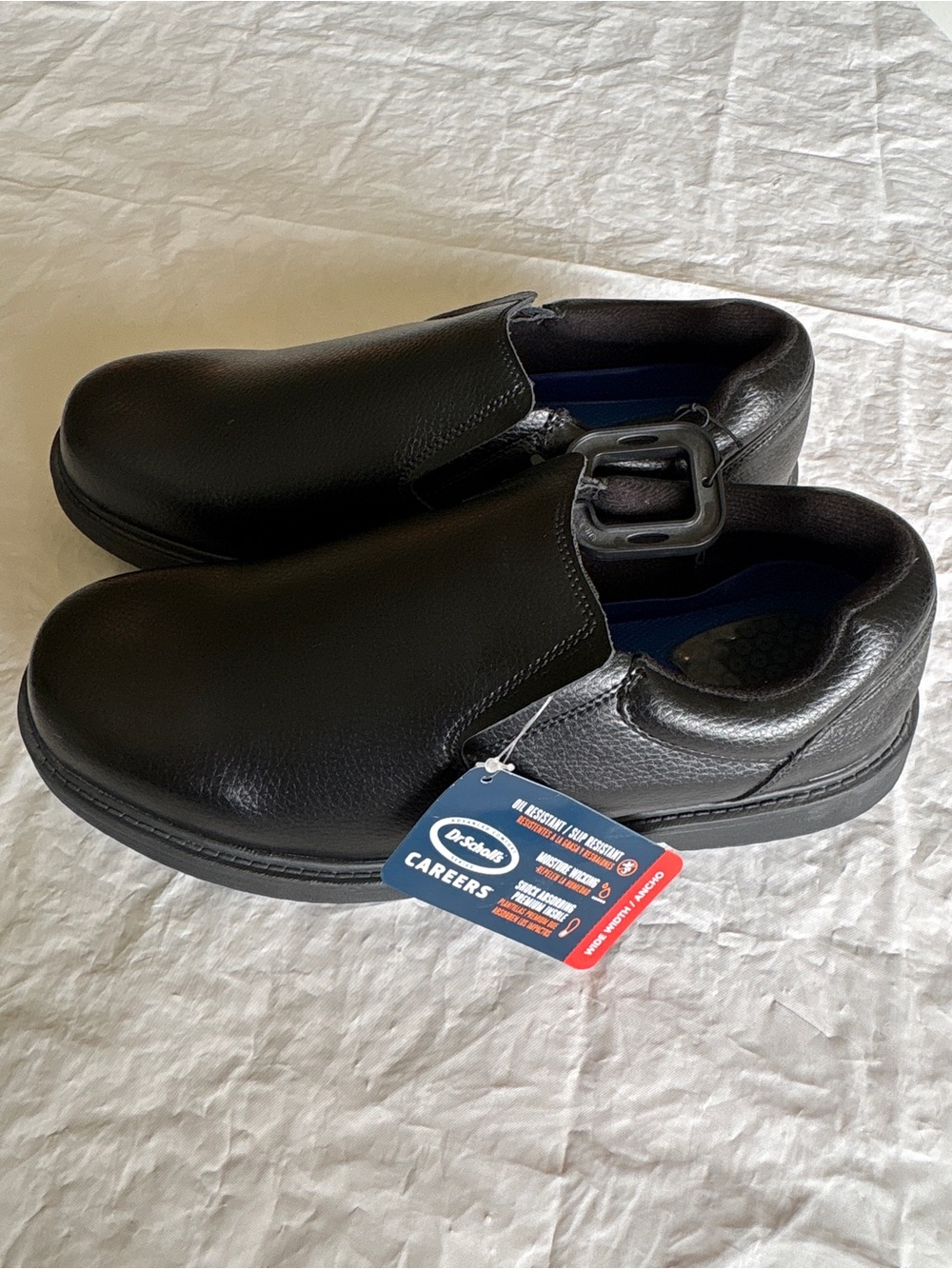 Dr Scholls Griff Slip and Oil Resistant Work Shoes Black Wide Mens 11 W NWT